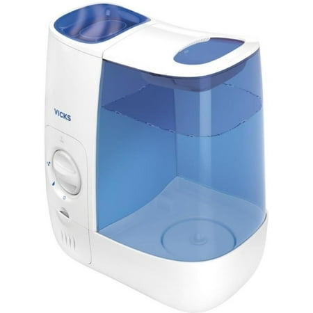 Vicks Warm Mist Humidifier, White and Blue 1 Each