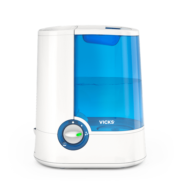Vicks Warm Moisture Humidifier, 400 sq ft, Blue, V750