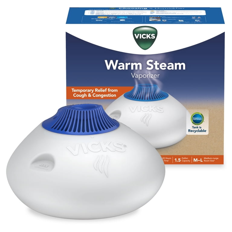 Vicks Warm Mist Relief Steam Vaporizer Humidifier for 600 sq