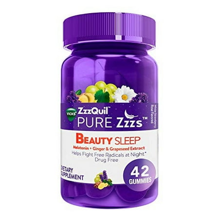 Vicks ZzzQuil Beauty Sleep Melatonin 42ct, EXP11/21