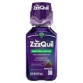 thumbnail image 1 of ZzzQuil Liquid Sleep Aid, Diphenhydramine 50mg HCl, Warming Berry Flavored, 6 fl oz, 1 of 11