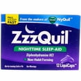 thumbnail image 1 of Vicks ZzzQuil Nighttime Sleep-Aid LiquiCaps, 12 Ct (4 pack) (Bundle), 1 of 5