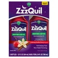thumbnail interactive-video image 1 of ZzzQuil Liquid Sleep Aid, Diphenhydramine 50mg HCl, Vanilla Cherry Flavored, 2 Pack, 24 fl oz, 1 of 11