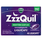 ZzzQuil LiquiCap Sleep Aid, Diphenhydramine 25mg HCl, 48 LiquiCaps