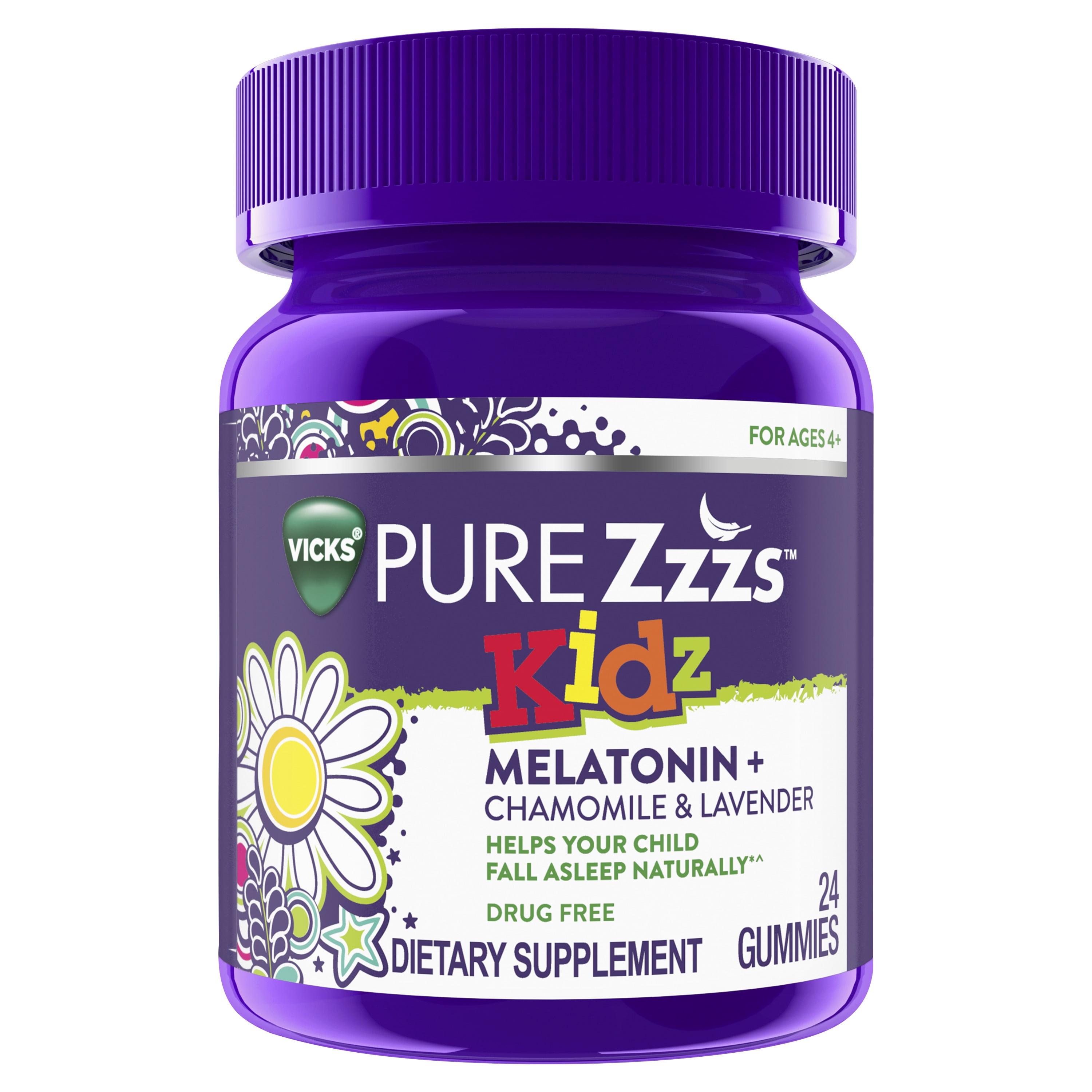 Vicks ZzzQuil Pure Zzzs Kidz Melatonin Sleep Aid Gummies for