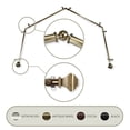 thumbnail image 1 of Vicky 13/16" 4-Sided Bay Window Curtain Rod - Antique Brass, 1 of 2