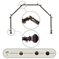 thumbnail image 1 of Vicky 13/16" 5-Sided Bay Window Curtain Rod - Cocoa, 1 of 2