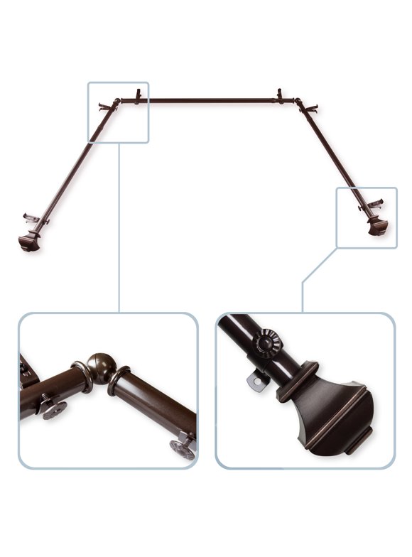 Bay Window Curtain Rods in Curtain Rods