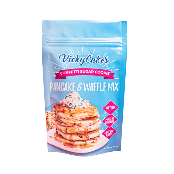 Vicky Cakes Confetti Sugar Cookie Pancake, Waffle and Cupcake Mix, 8 oz
