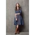thumbnail image 1 of Vicky and Lucas Half Sleeve Button Front Modern Style Denim Dress (Medium), 1 of 3