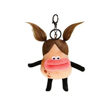 VickyPoP Cute Potato Doll Keychain Soft Backpack Plush Pendent Keyring for Women Girls