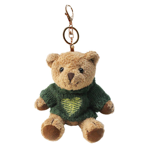 VickyPoP Cute Teddy Bear Keychain, Soft Bear Keyring Animal Backpack Pendant for Girls Boys
