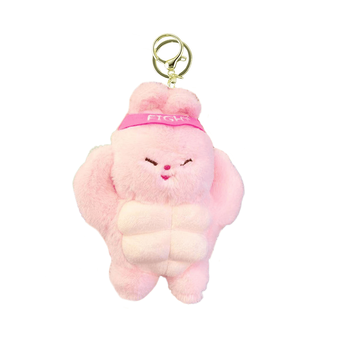 VickyPoP Soft Bear Plush Keychain Cute Muscle Bear Backpack