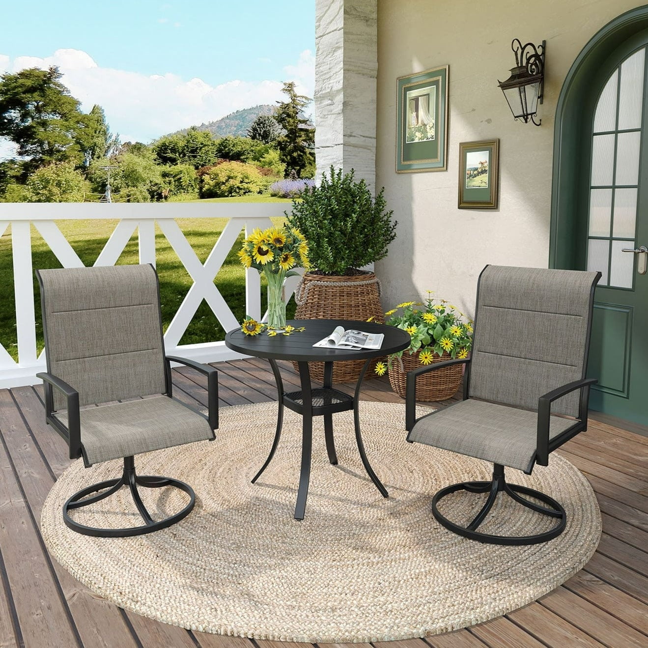Bistro Set Swivel Chairs