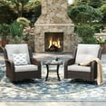 thumbnail image 1 of Vicllax 3 Pieces Patio Furniture Set 2-Seat Wicker Outdoor Conversation Set with Coffee Table Beige, 1 of 7