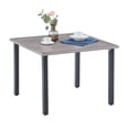 thumbnail image 1 of Vicllax 38" Square Outdoor Patio Dining Table for 4 Metal Modern Style for Garden Deck,Grey-wood(1piece), 1 of 7