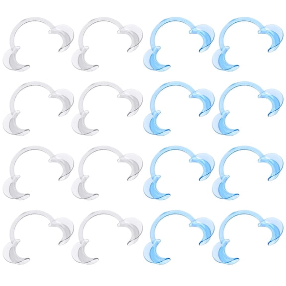 Vicloon Mouth Opener,16 Pcs Dental Mouth Opener,C-Shape Cheek Retractors,Mouthpieces Replacement Cheek Retractors for Open Mouth Game, Dentistry,Teeth Whitening,Suitable for Adults and Kids