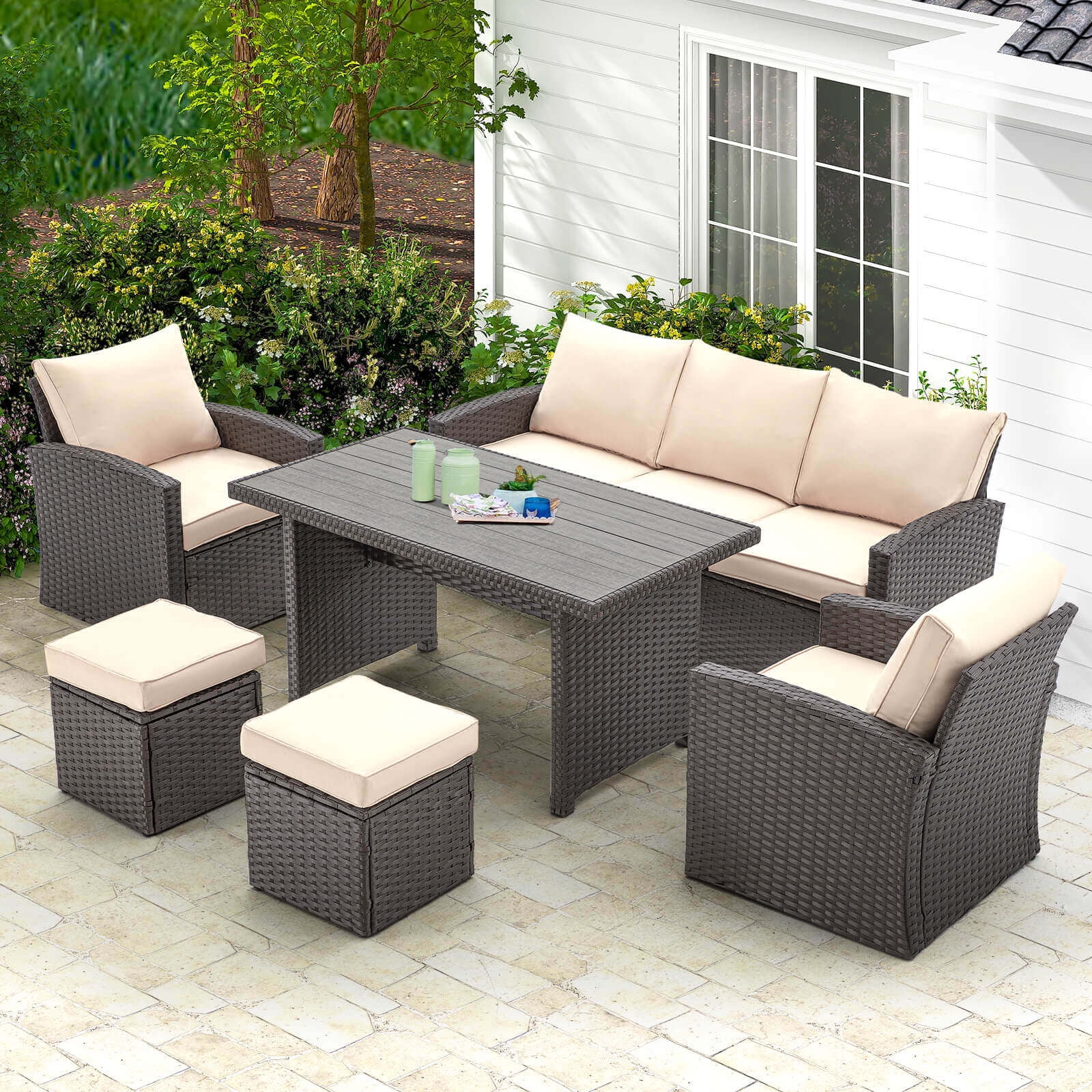 Vicluke 6 Pieces Patio Furniture Sets Clearance Liberia Ubuy