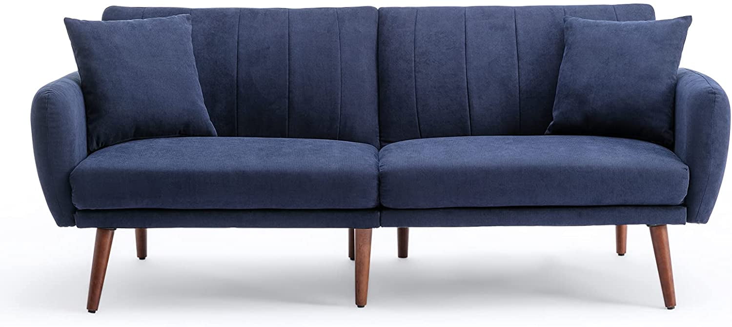 Vicluke Convertible Futon Sofa Bed, Modern Upholstered SplitBack Foldable Sleeper Sofa Couches