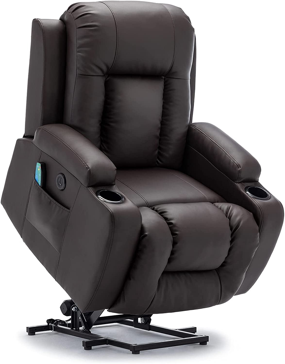 Vicluke Power Lift Recliner Chair with Massage and Heat for Elderly, PU Leather Electric