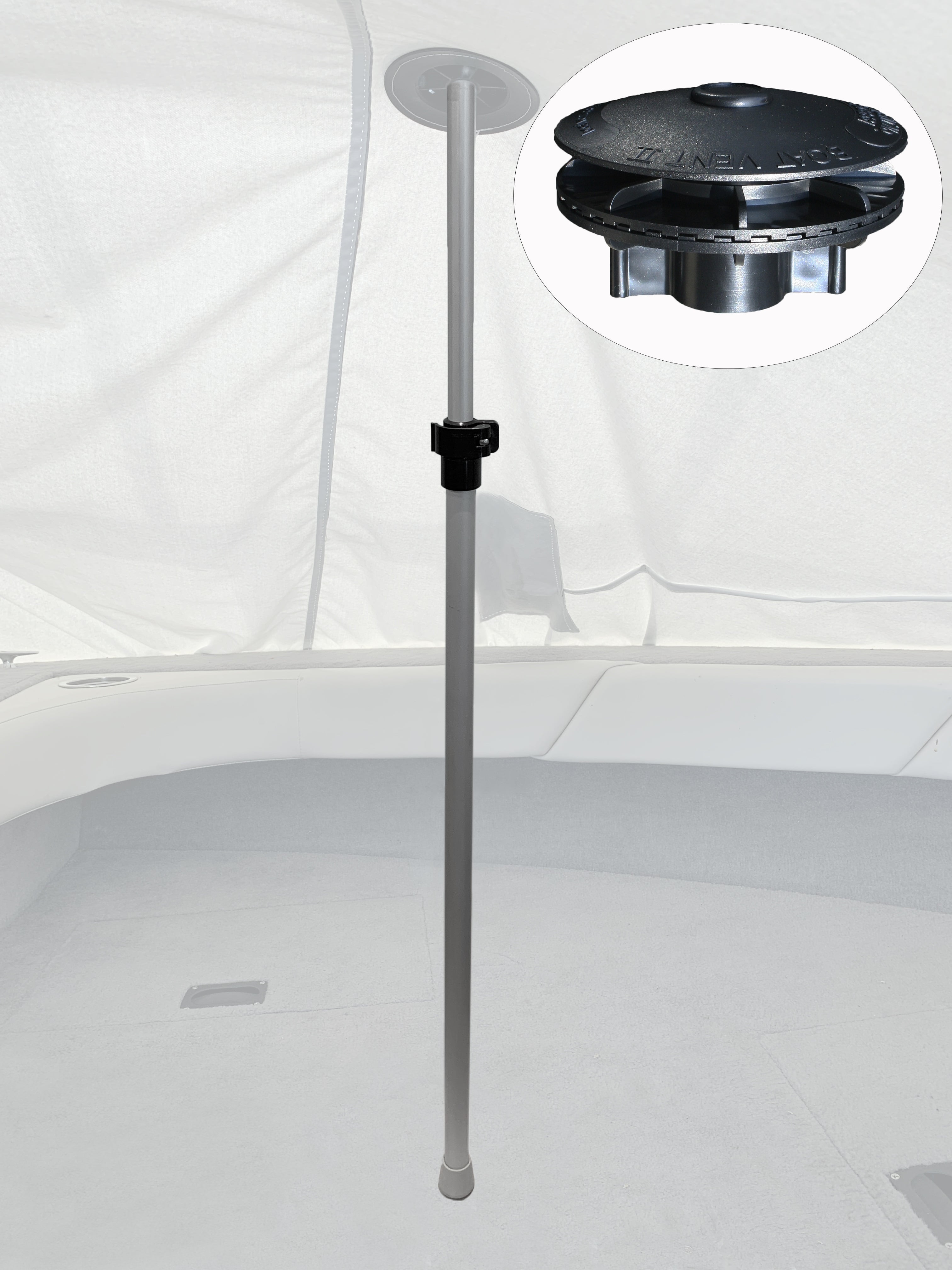 Vico Marine Boat Cover Support System – Pole Boat Vent 2 Pole Base (28" - 47