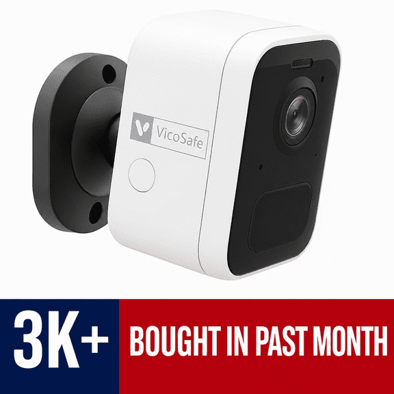 VicoHome BC1 Outdoor Security Camera, Wireless WiFi Battery Camera, Smart Motion Detection, Night Vision, IP65 Weatherproof