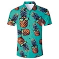 thumbnail image 1 of Vicojack Men's Hawaiian Shirt Short Sleeve 3D Pineapple Button Down Shirts Graphic Holiday Beach Shirts, 1 of 7