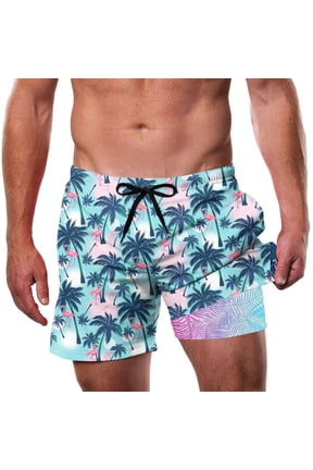 Mens Swimming Trunks with Compression Liner Swim Shorts 5.5 inch Quick Dry Bathing Suit Anti Chafe Boardshorts