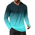 thumbnail image 1 of Vicojack Mens UPF 50+ Sun Protection Hoodie Shirts Long Sleeve Rash Guard SPF Thumbhole Shirt Hooded for Hiking Running Fishing Workout, 1 of 5