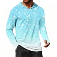 thumbnail image 1 of Vicojack Mens UPF 50+ Sun Protection Hoodie Shirts Long Sleeve Rash Guard SPF Thumbhole Shirt Hooded for Hiking Running Fishing Workout, 1 of 5