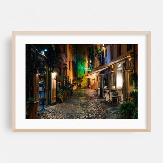 Vicolo Scavolino 02 - Rome Lazio Italy Photography Oak Framed Wall Art Print 16 x 24 inches