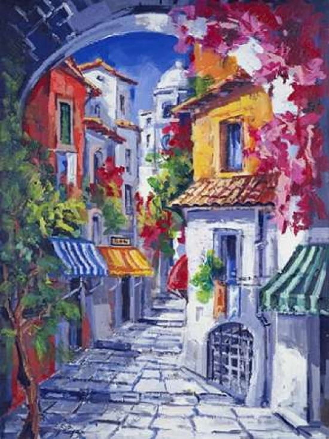 Vicolo caratteristico Canvas Art - Roberto di Viccaro (18 x 24)