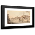 thumbnail image 1 of Vicor-Jean Nicolle 18x12 Black Modern Framed Museum Art Print Titled - The Farnese Palace Seen from the Quays of the Tiber in Rome, 1 of 5