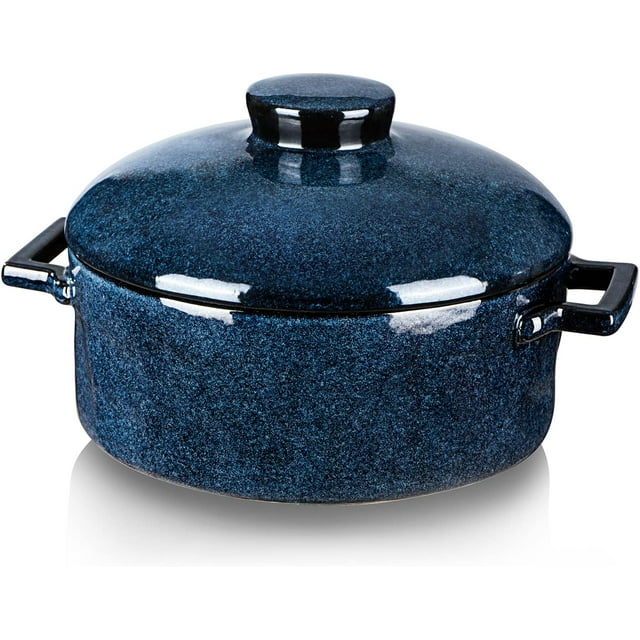 Vicrays Casserole Dish with Lid 2 Quart Ceramic Lasagna Pan Deep