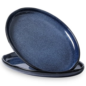 Vicrays Serving Platter Ceramic Tray Plates Extra Large Oval 14.5 Inch Porcelain Dinner Plates Long Serving Dish Set Entertaining Party Restaurant Food Meat Sushi Fish Turkey Platter