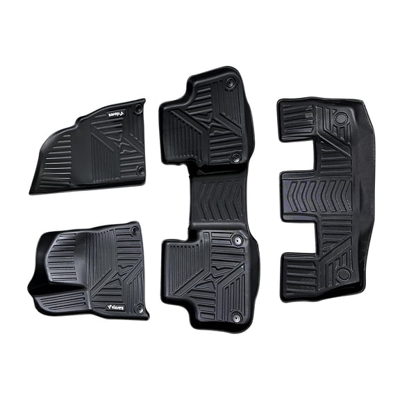 Vicrez All-Weather Front and Rear Floor Mat Liners w/ 3rd Row vz111575 for Audi Q7 2017-2025