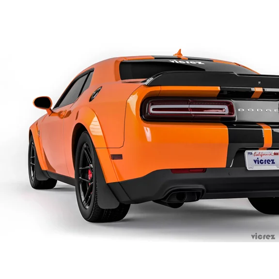 Vicrez Mud Flaps Front and Rear vz101504 | Dodge Challenger Widebody 2008-2023