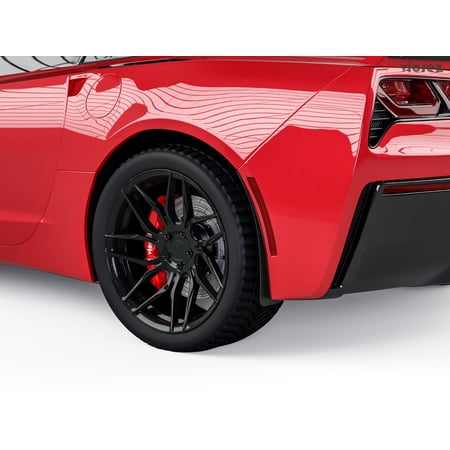 Vicrez Mud Flaps Rear Wheel Rock Guard VR1 vz101407 for Corvette C7 2014-2019