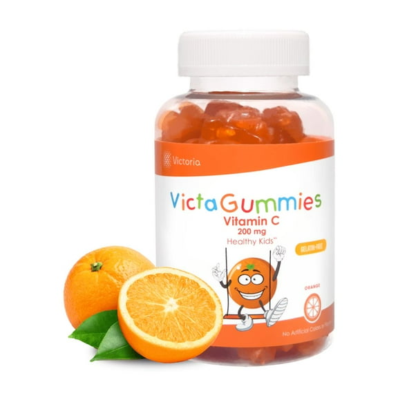 VictaGummies Vitamin C 200 mg For Kids - Orange Flavor - 60 Pectin Gummies