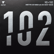 Victas VO > 102 Table Tennis & Ping Pong Rubber - 2.0 Black