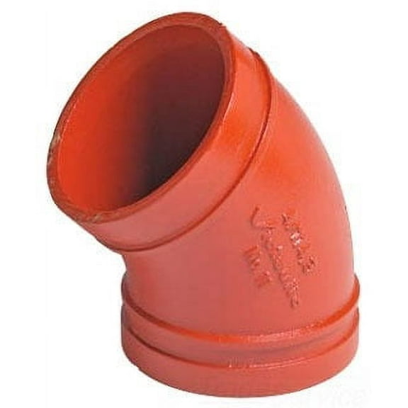 Victaulic F080011P00 011-0 ORANGE ENAMEL 8 GRV 45 DEGREE ELBOW