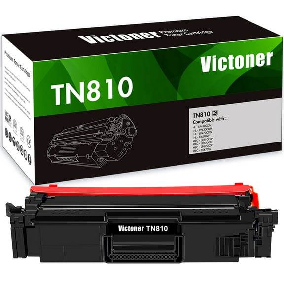 Victoner Toner Cartidge Compatible for Brother TN810 MFC‐L9630CDN L9670CDN EX670W 1xBlack