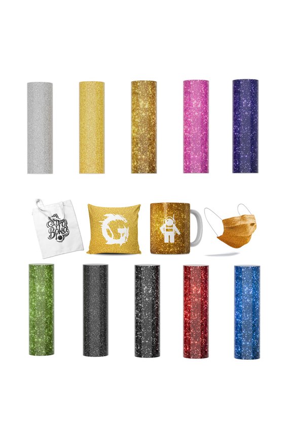 Victool 10pcs Infusible Transfer Paper Ink Sheets 4.5x12in Sublimation Paper for T-Shirt Cup (Glitter)