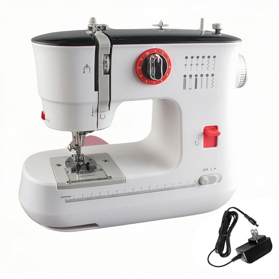 Victool 12 Stitches Electric Sewing Machine Mini Double Thread Sewing Machine with Foot Pedal US Plug