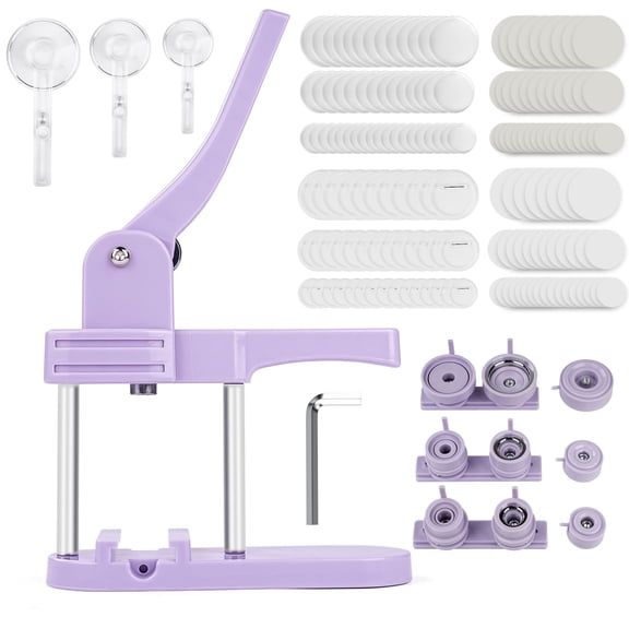Victool 3 in 1 DIY Pin Button Maker Machine 25/32/58mm Badge Press Machine with 300pcs Button Parts