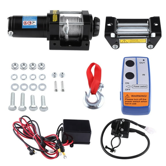 Victool 4000lbs Electric Recovery Winch Kit ATV Trailer Truck Car DC 12V Remote Control