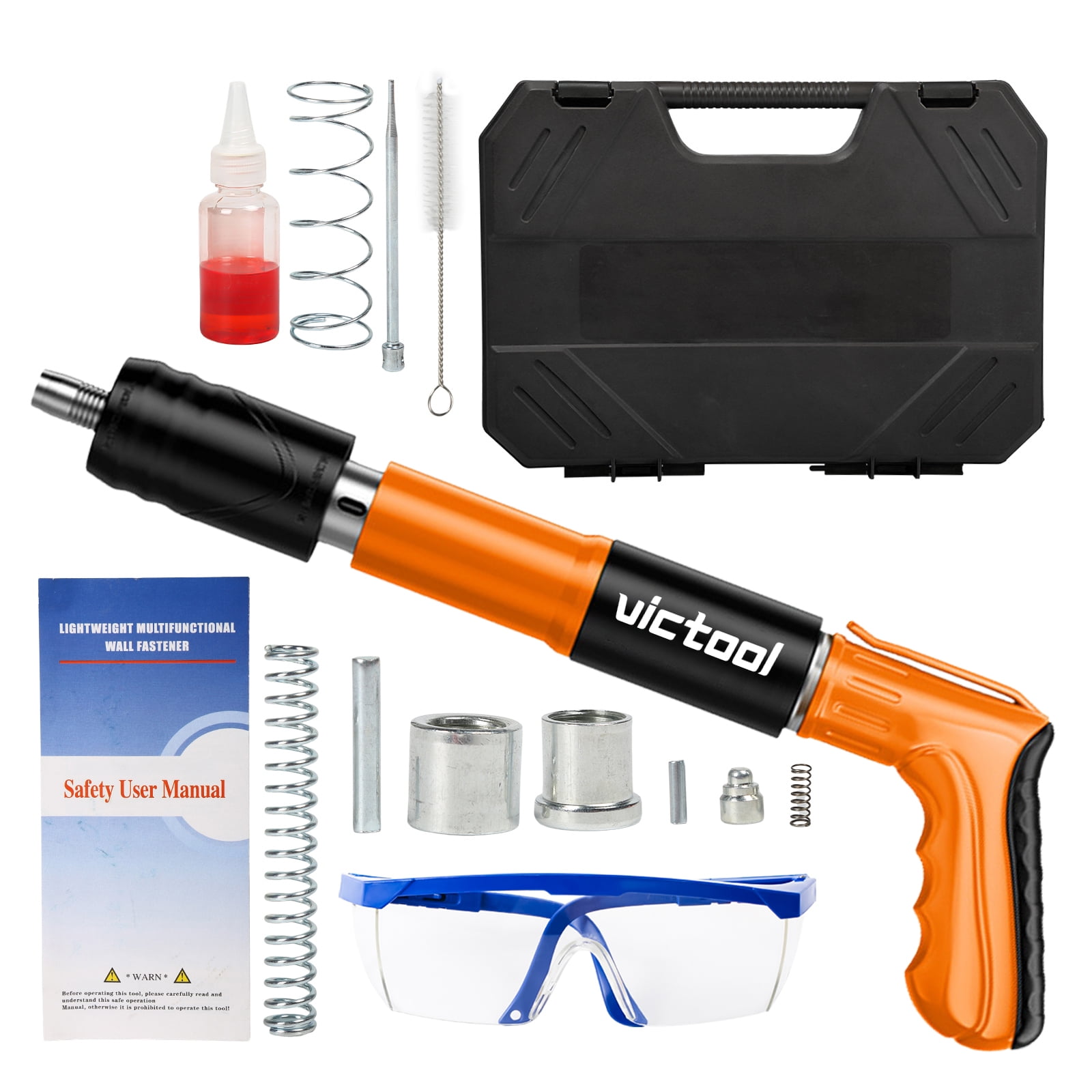 Victool Mini Manual Nail Gun Steel Rivet Tool Concrete Wall Anchor Line ...
