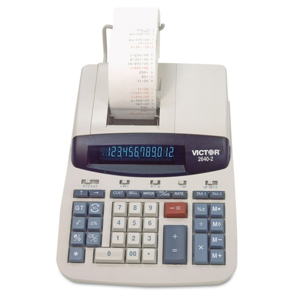 Victor 2640-2 Two-Color Printing Calculator, Black-Red Print, 4.6 Lines-Sec