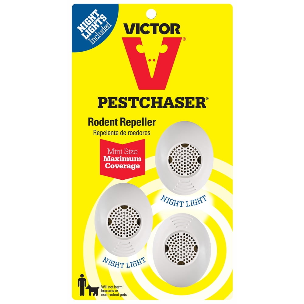 Victor 3-Pack Mini PestChaser Rodent Repeller with Nightlight
