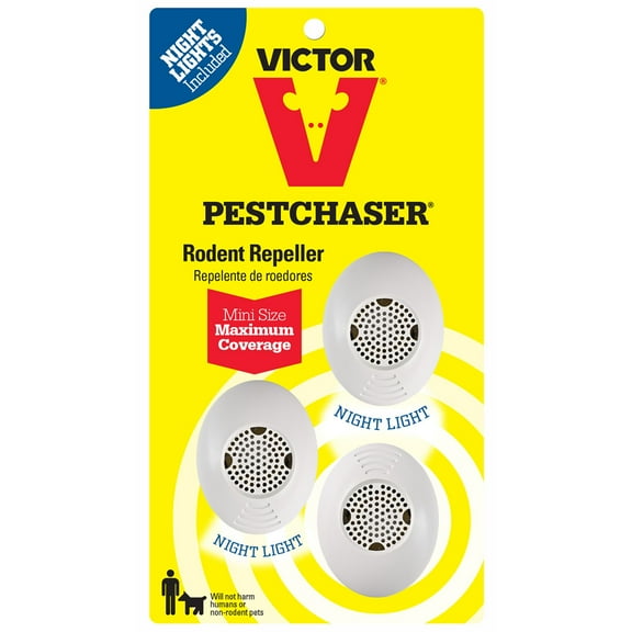 Victor 3-Pack Mini PestChaser Rodent Repeller with Nightlight